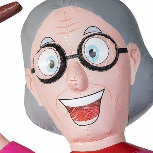 superwoman supervrouw opblaasfiguur blikvanger opblaasbaar