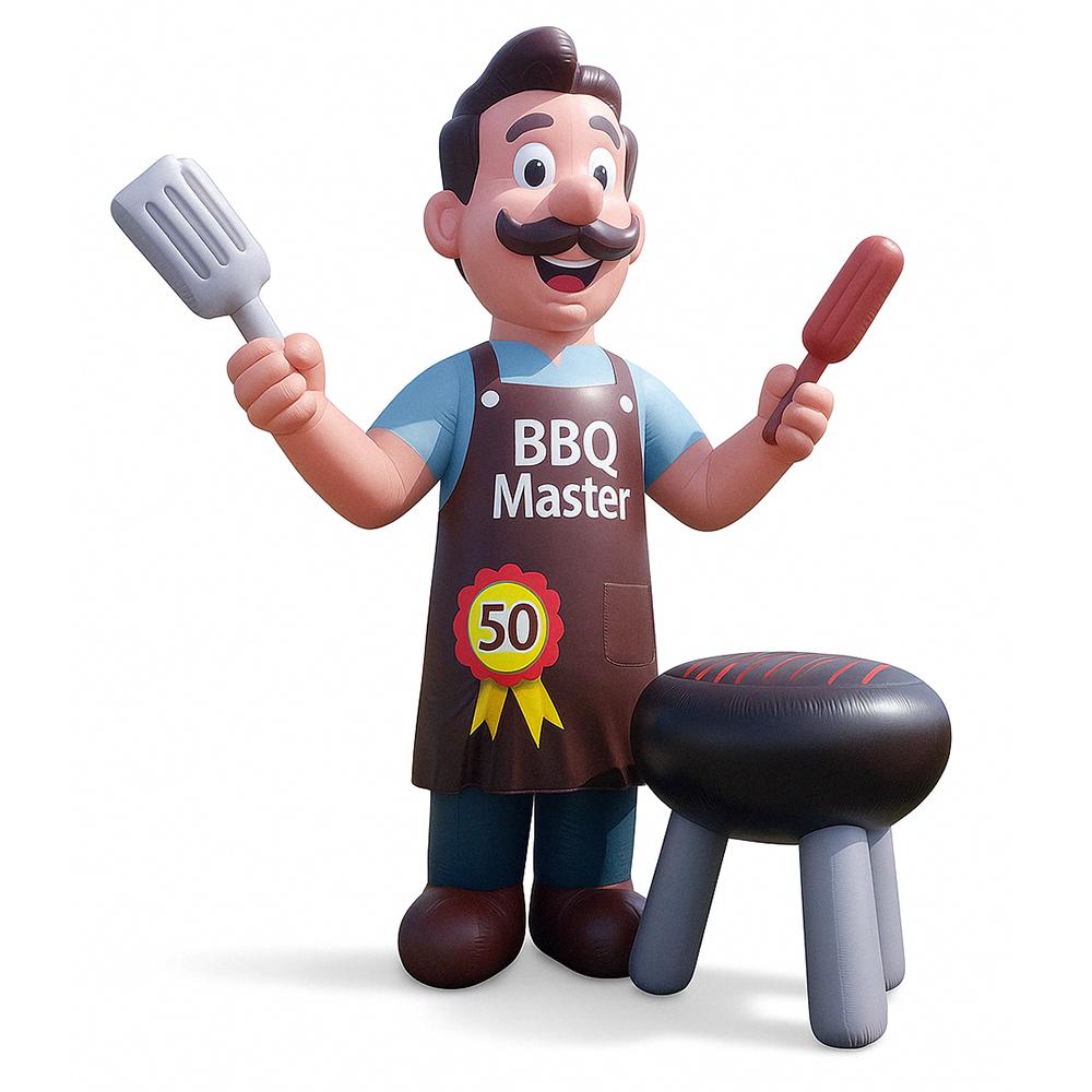 bbq grillmaster opblaasfiguur opblaasbaas